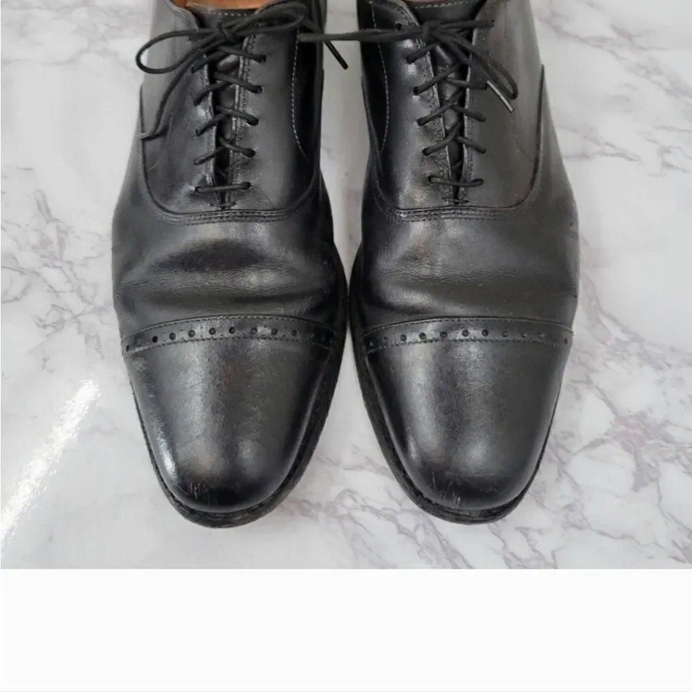 Allen Edmonds Byron Men's Size 13 Black Leather Dress Shoes Lace Up